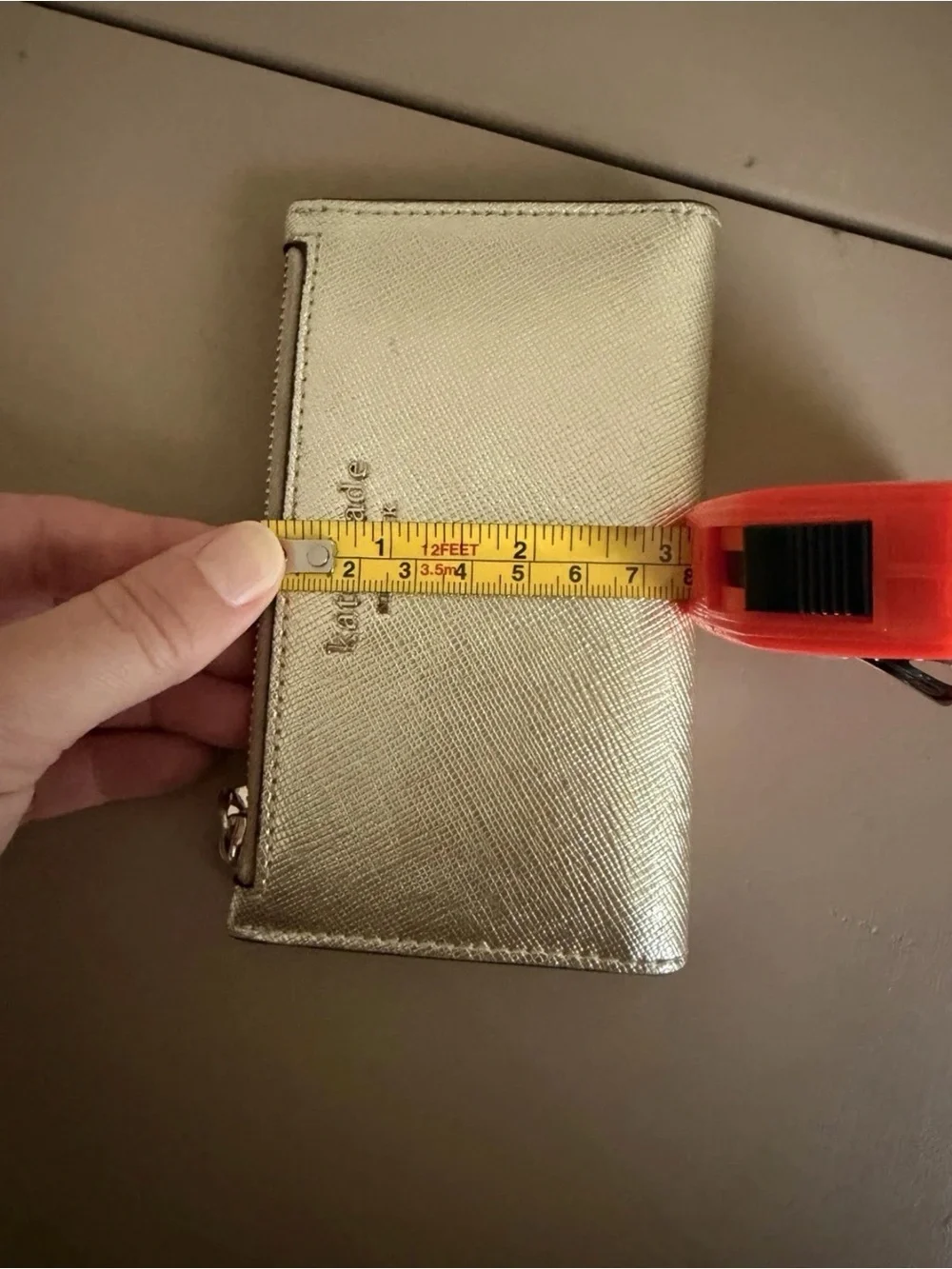 kate spade Metallic Gold Slim Card Wallet